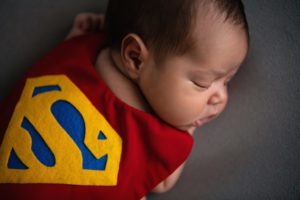 best Dallas newborn photographer Superman baby