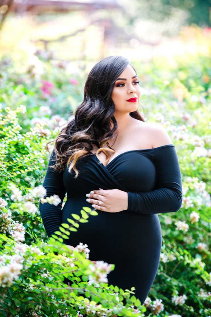 maternity gown black for photoshoot Dallas