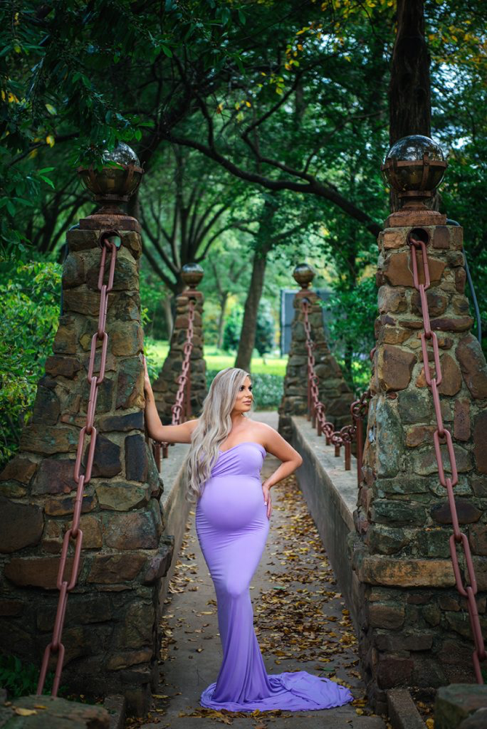 maternity gown with train Dallas maternity photographer