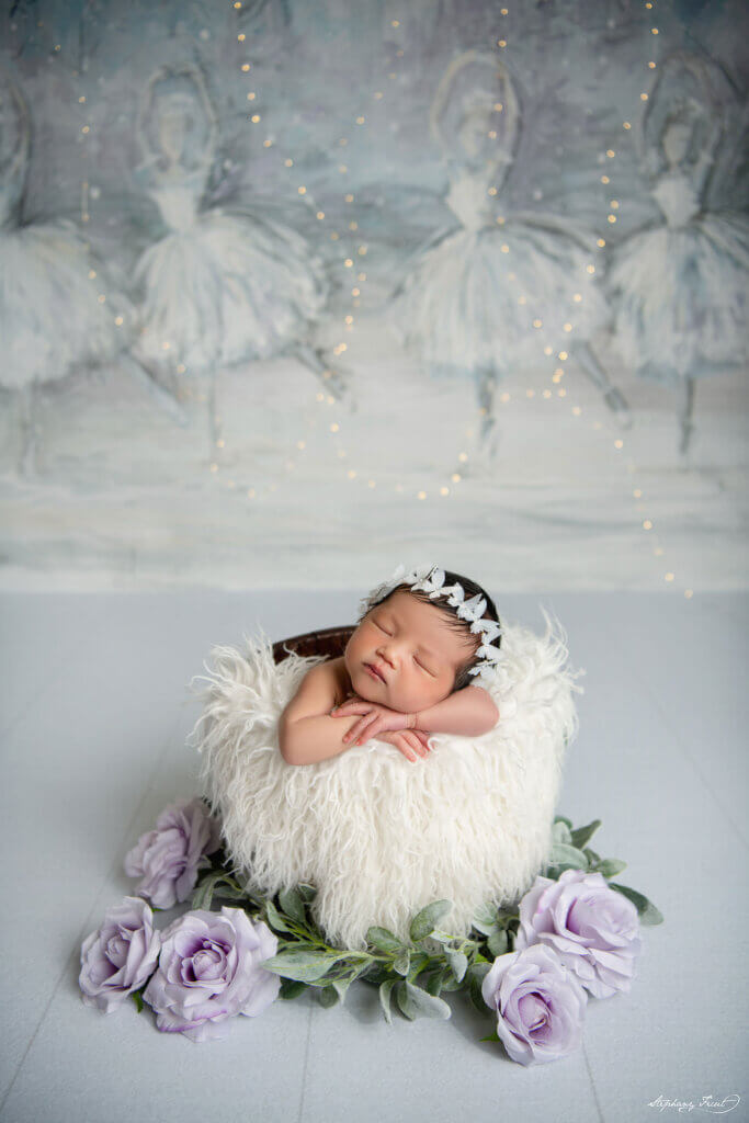 ballerina newborn photo session
