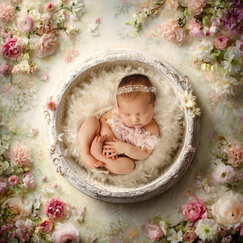 Newborn Digital Baby Girl Floral 3