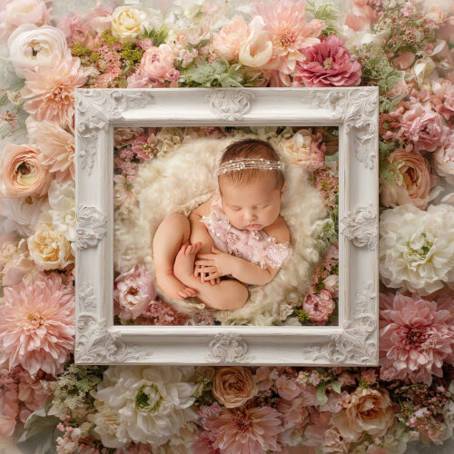 Newborn Digital Baby Girl Floral 6
